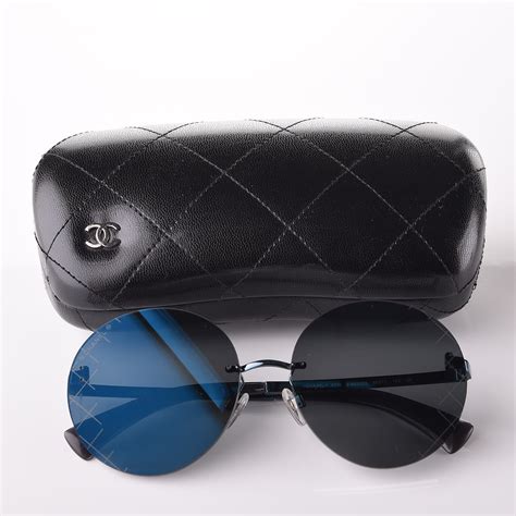 chanel round mirrored sunglasses